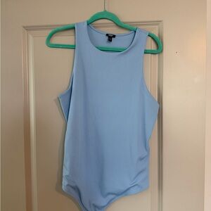 Express Sky Blue Sleeveless Bodysuit